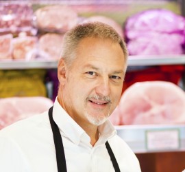 Butcher shop worker